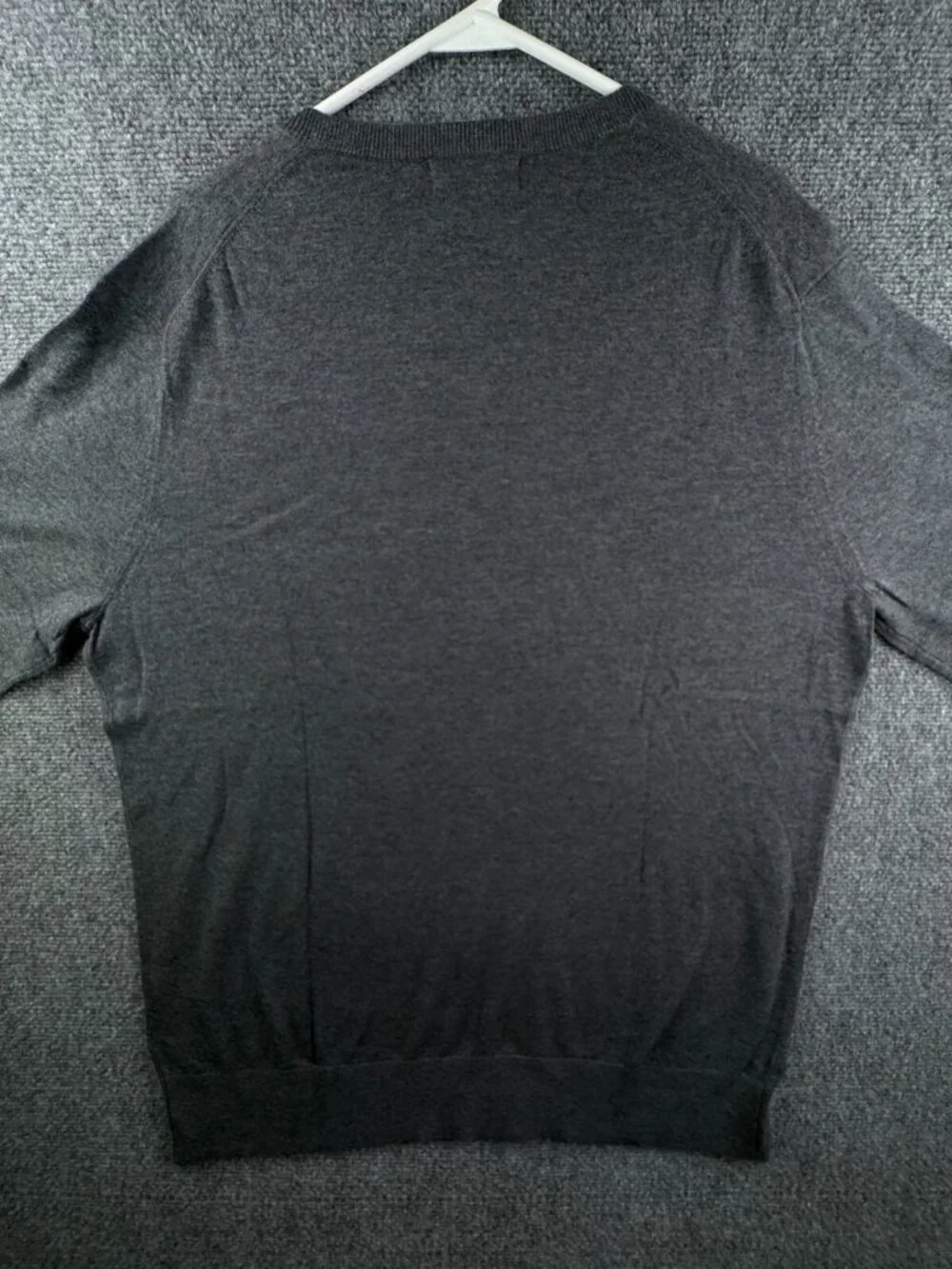 NWOT Banana Republic Pullover Luxe Sweater XL Gray V Neck Knit Soft Cotton Blend